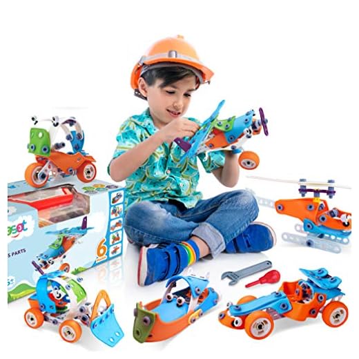 STEM Toys, Educational Engineering Model Building Set, Best Erector Kit, Creative DIY Construction STEM Learning Toy for Kids, Toddlers, Boy, Girl Age 5, 6, 7, 8, 9 Years Old - Build and Play