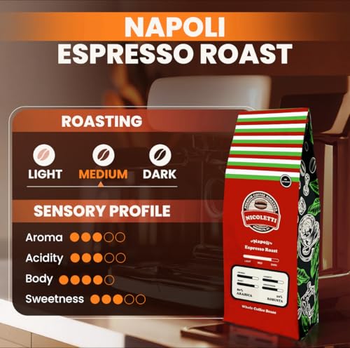 Nicoletti Coffee Espresso Napoli Roast 2lb En Grano miniatura 4