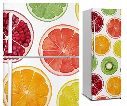 DON LETRA Vinilo Adhesivo para Nevera Fricorífico, Frutas, 185 x 60 cm
