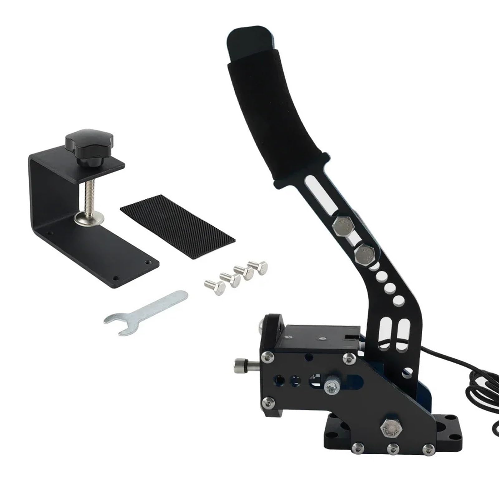 Hydraulaic Drift Handbrake SIM Freno A Mano USB A 16 Bit Per Giochi Di Corse Per PC G25/27/29 T500 FANATECOSW DIRT RALLY Sistema Freno A Mano Rosso Nero Blu Leva del freno a mano dell'auto(Black-A)