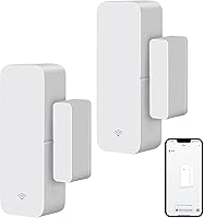 Vista 7 de Tuya - Sensor de puerta WiFi, sensor inteligente de ventana de puerta, alarma en tiempo real compatible con Alexa Google Assistant, sensor