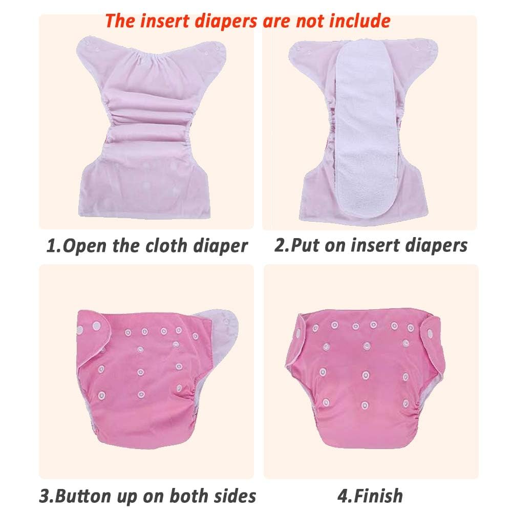 Couches lavables réutilisables pour bébé 24 mois lot de 7