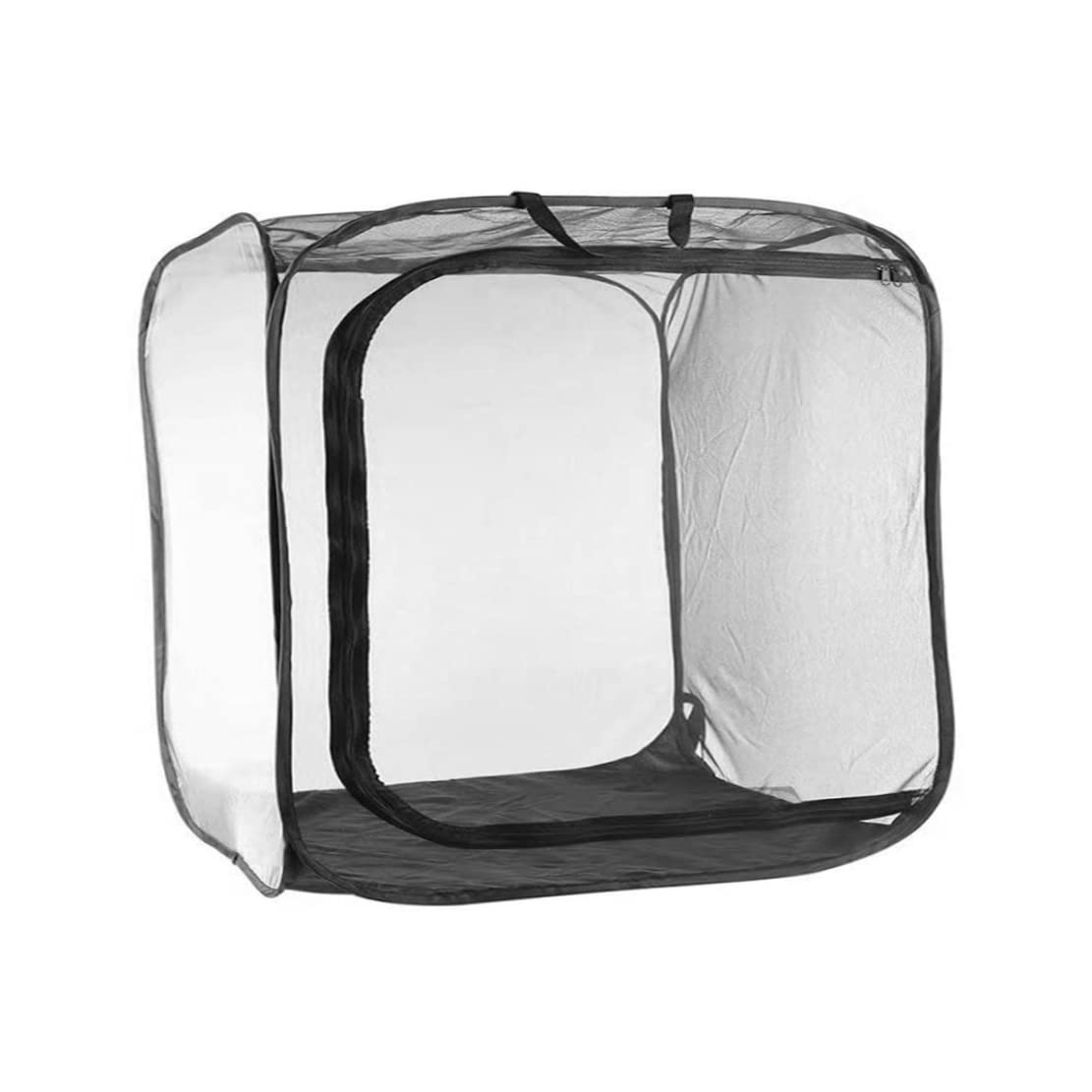 Habitat farfalla 15.8x15.8x23.6 pollici Net in gabbia di insetti trasparente con cerniera e maniglia HABAT FARFFIA ILRAR PORTATY ILR per allevare gli insetti, stile2