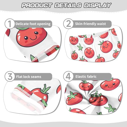 Doodle Tomato Girls Leggings,Workout Leggings for Girls Toddler Athletic Legging Size for 3-10T3