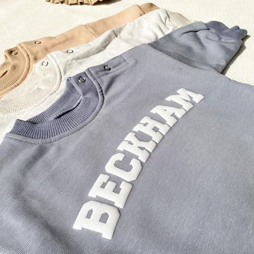 Custom Puff Name Baby Bodysuit – Personalized Multi-Color Romper for Boys & Girls, Baby Sweatshirt Bodysuit, Bubble Romper, Newborn Gift4