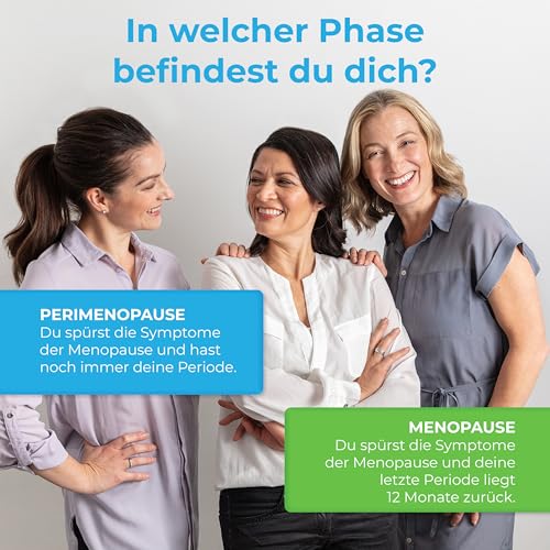 Health & Her Perimenopause - mit 800mg Rotklee, 500mg Yamswurzel, Eisen, Vitamin D3, B6 und B12, Maca-Extrakt für eine bessere Hormonbalance in den frühen Wechseljahren - Menopause 60 Kapseln