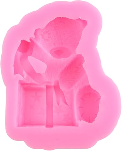 Miniatura 10 de XMOLDNMS Molde de silicona de oso para el Día de San Valentín, molde de silicona para decoración de tartas, decoración de cupcakes, caramelo y goma