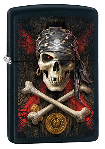 Zippo Lighter: Anne Stokes Pirate Skull - Black Matte 78819