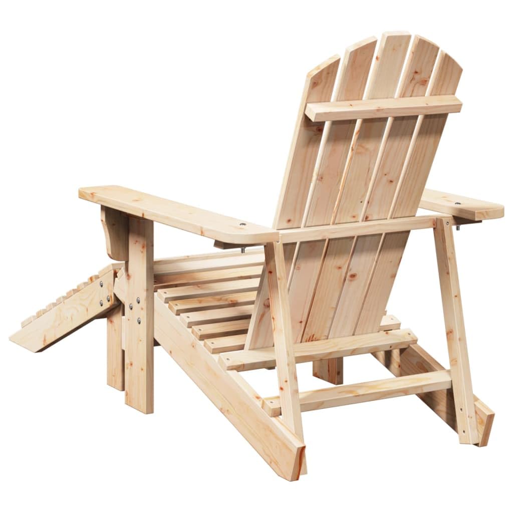 Silla Adirondack de Madera Maciza de Abeto, Silla Jardín Adirondack, vidaXL