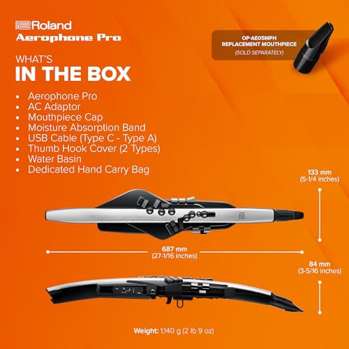 Image of Roland AE-30 Aerophone Pro | Professional Digital Wind Instrument | OLED Display | Premium Build & Pro Connectivity | Powerful Onboard Editing Tools | Over 300 Sounds | Bluetooth Connectivity