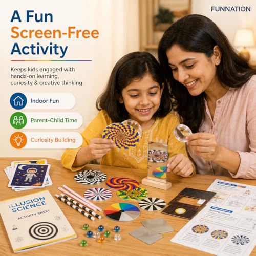 Image of FUN NATION Illusion Science Kit for Kids (8+ Years) | Light & Color Experiment STEM Learning Toy | Toys for Boys 7-14 Years | Science Kit | Birthday Gift for Kids (Boys & Girls)