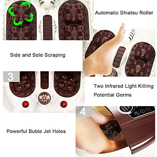 All in One Foot Spa Massage With Motorized Rolling Massage & 4 Pro-set Program - Heating, Rolling Massage, Temperature Setting