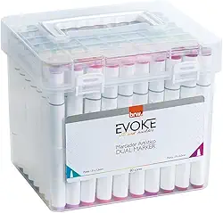 BRW Pincel Marcador Artistico Evoke Dual Marker 80 Cores