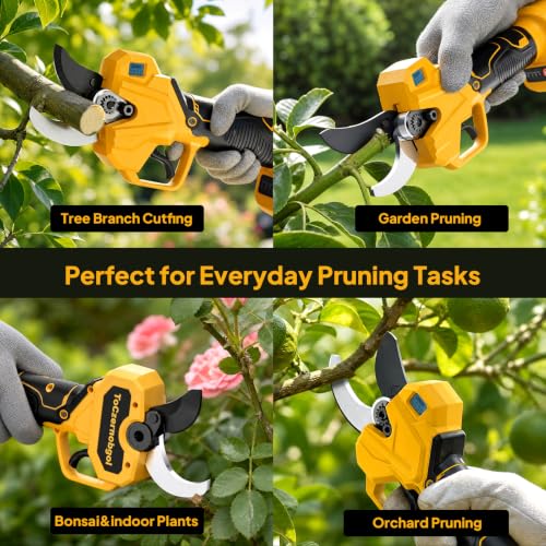 Image of 4-Mode Electric Pruning Shears, Max 3 inch Jaw Opening Cordless Power Pruner