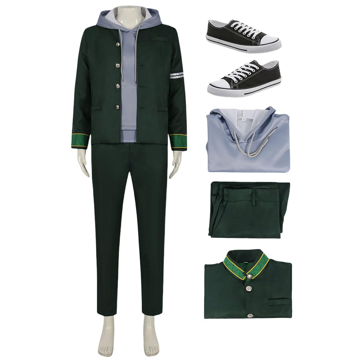 Amazon.co.jp: [HAOJEE]ウィンドブレーカー梶蓮コスプレ衣装 靴付き 蘇