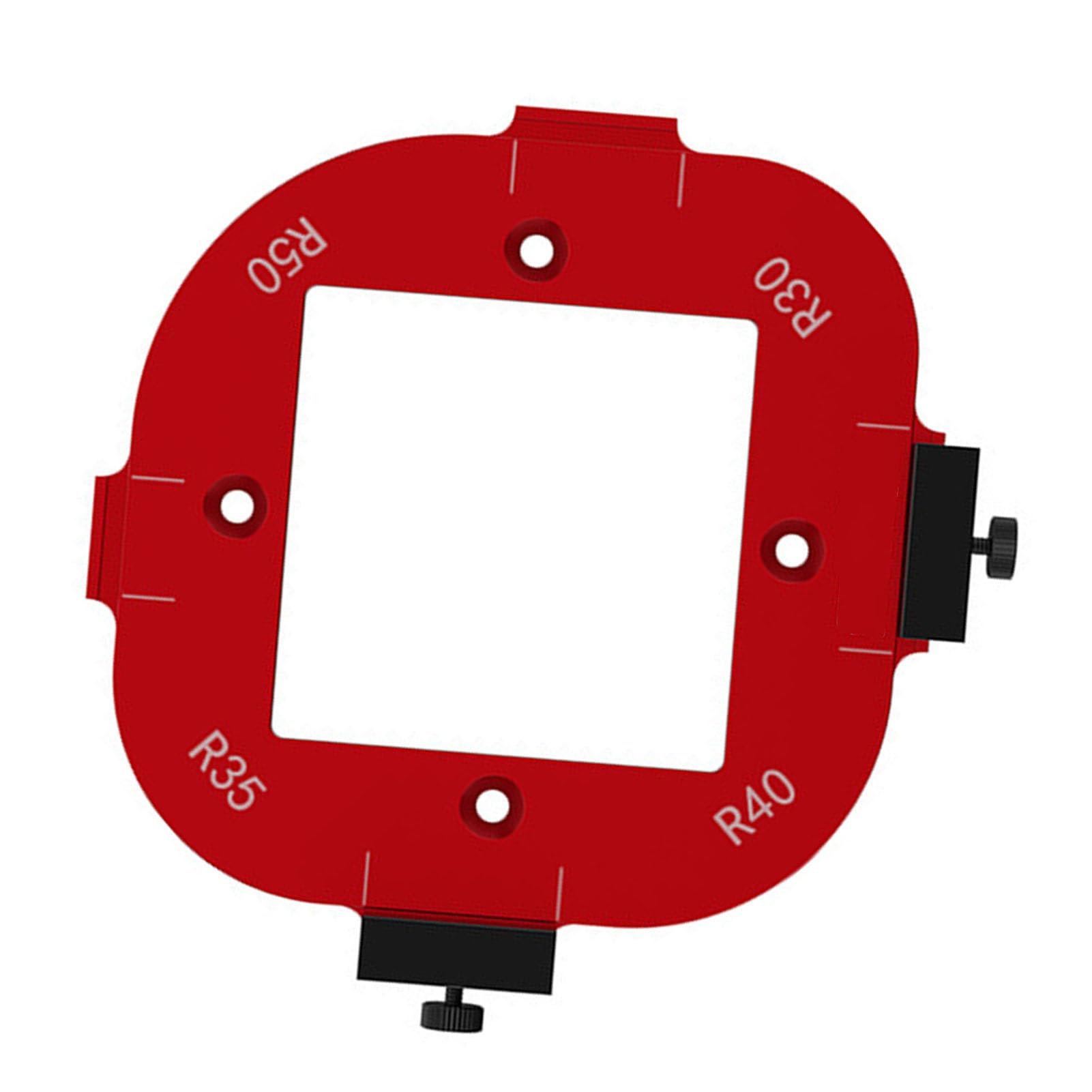 Aluminium Hoekradius Freessjabloon – R30 / R35 / R40 / R45 – 4-in-1 Houtbewerkingsmal Voor Freeswerk