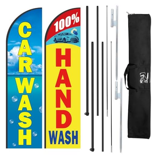 Eye-Catching Car Wash Feather Flags