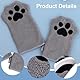 WeddHuis 2 Pcs Hundehandtuch Katzen Reinigung Handschuhe Saugfähiges Reinigungstuch Weich & Langlebig Mikrofaser Handtuch Haustiere Hunde Katze Andere Klein Tiere (Grau)