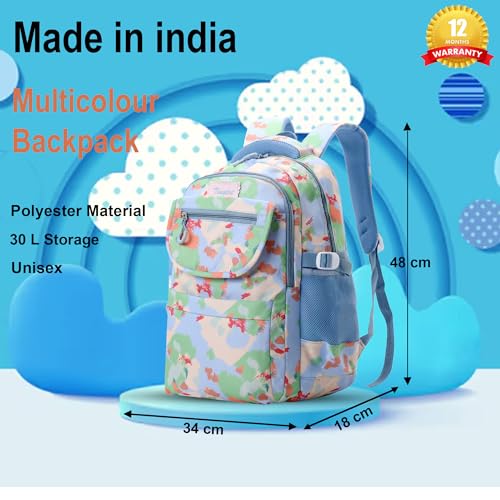 Image of Tinytot 30 Litre, Stylish & Trendy Water Resistant High Storage Multi-purpose School Backpack College Bag Travel Standard Backpack Bag For Boys & Girls, 2nd Standard Onward, 19 Inch