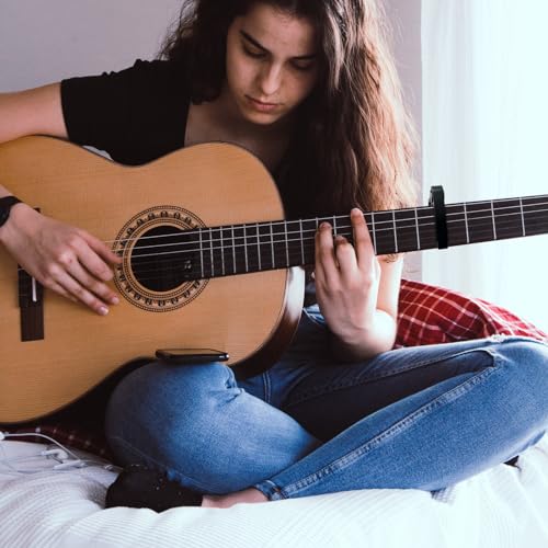 Image of WINGO Guitar Capo for Acoustic and Electric Guitars with 5 Picks for Free, Black.