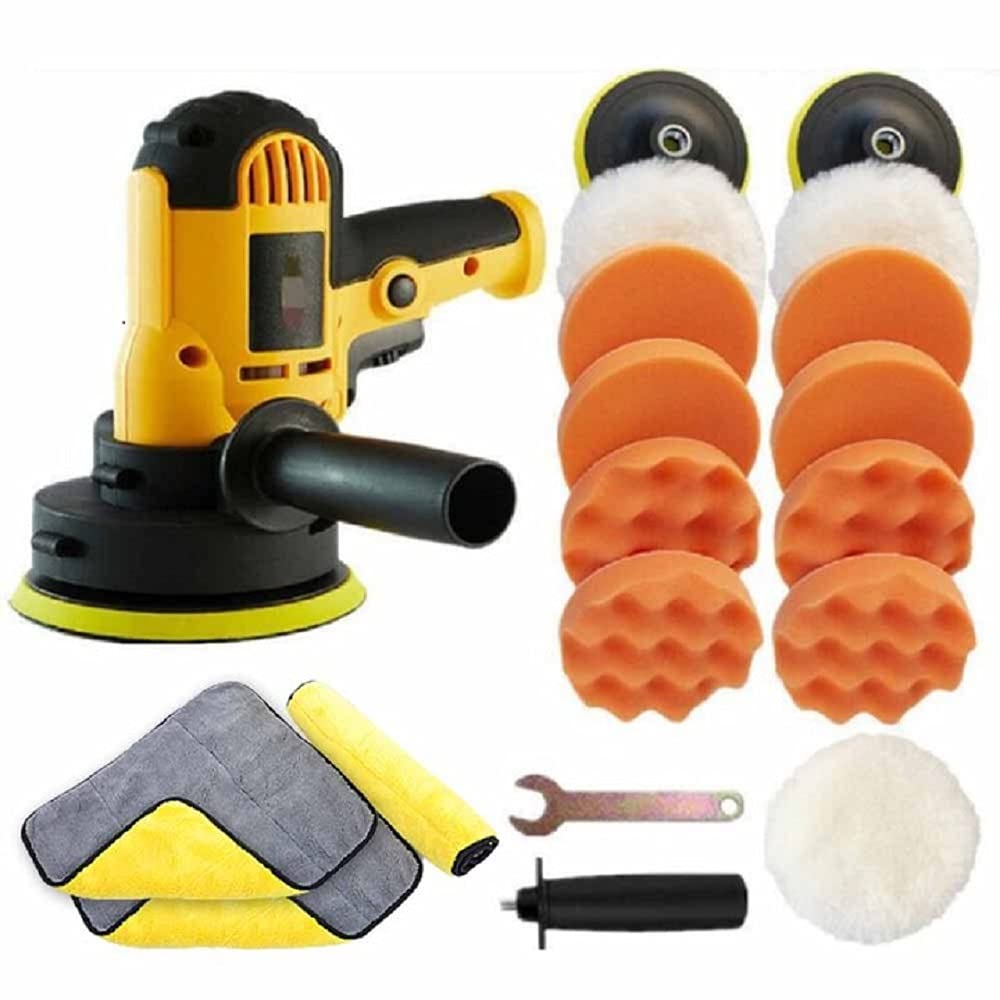 700W Electric Car Polisher,5" Rotary Car Polisher Buffer,Portable Buffer Polishing Machine Kit