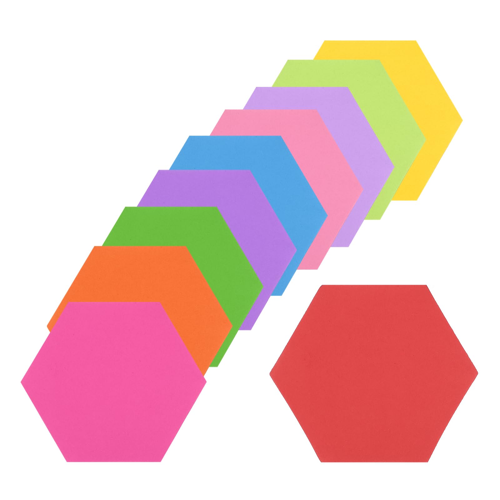 sourcing map 120 Pack Hexagon Cutouts Paper Bulletin Board Decorations Multi-Color 3.9x3.4 Inch for Teachers DIY Craft Chalkboard Wall Decoration
