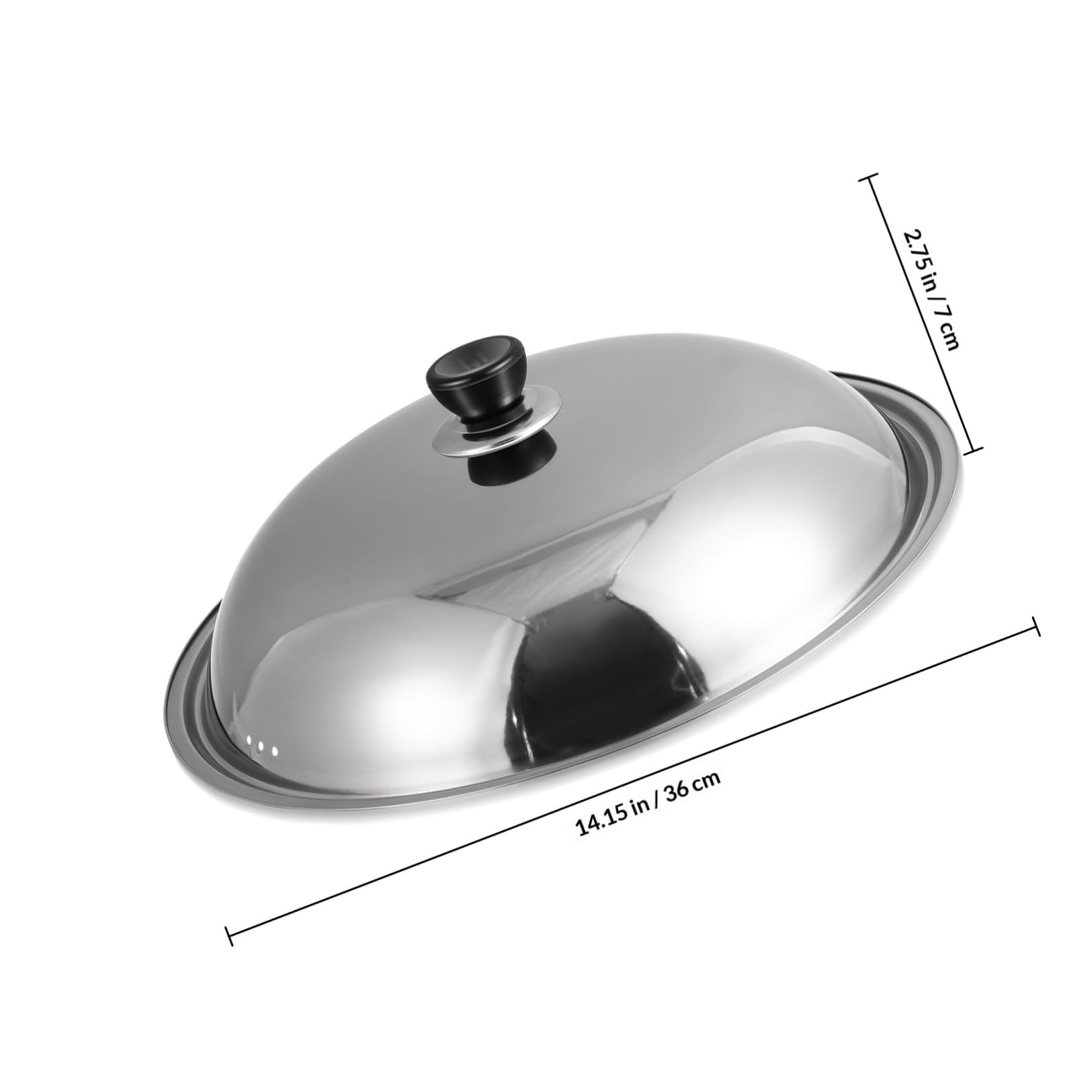 Edelstahl Spritzschutzdeckel mit Anti Verbrühung und Ölspritzschutz 36cm Eleganter Stil Vielseitig für Wok und Kochtöpfe Geeignet Zufälliger Stil