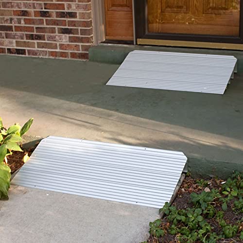 Silver Spring Thr4 4.25" H Aluminum Mobility Threshold Ramp For Wheelchairs, Scooters, And Power Chairs #TOP1