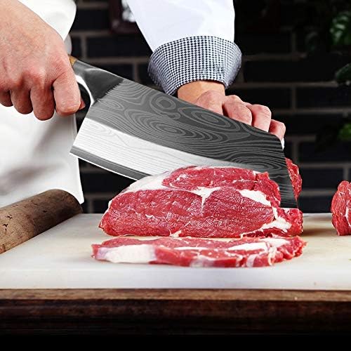 Meat Cleaver,Cleaver Knife Chinese Slicing Kitchen Knives Super Sharp Blade Vegetable Meat Fish Knife High Hardness Kitchen Cooking Knives Meat Cleaver (Color : Knife 4)