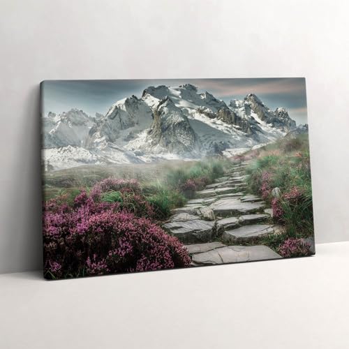 Toile Route de pierre dans les montagnes pour agrandir une pièce 60x40