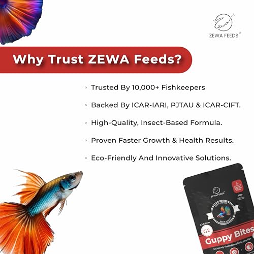 Image of Guppy Bites 200G | High Protein Fish Food for Guppy & Small Fish | Micro Pellets 0.3-0.6 mm | 88% Digestibility | Rapid Growth & Vibrant Color