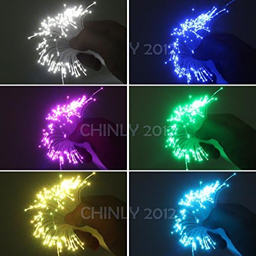 CHINLY New LED Fiber Optic Ceiling Light 200pcs 6.5ft 1.0mm 16W RGBW