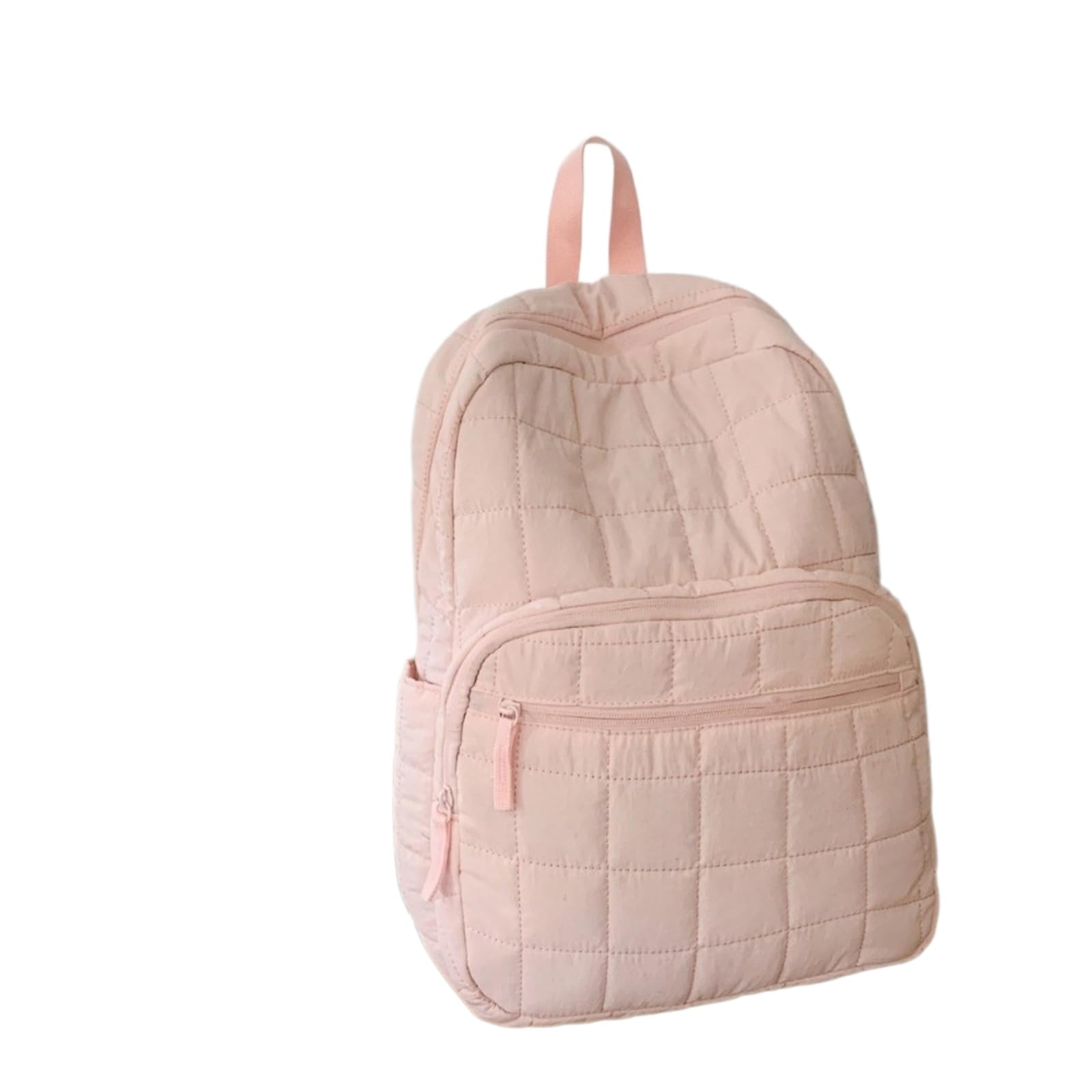 Zaino da Viaggio Nero Quilted Lightweight Daypack Multi Scompartimento Laptop per La Navetta Scolastica Giornaliero Si Adatta al Portatile 14 Pollici-Beige