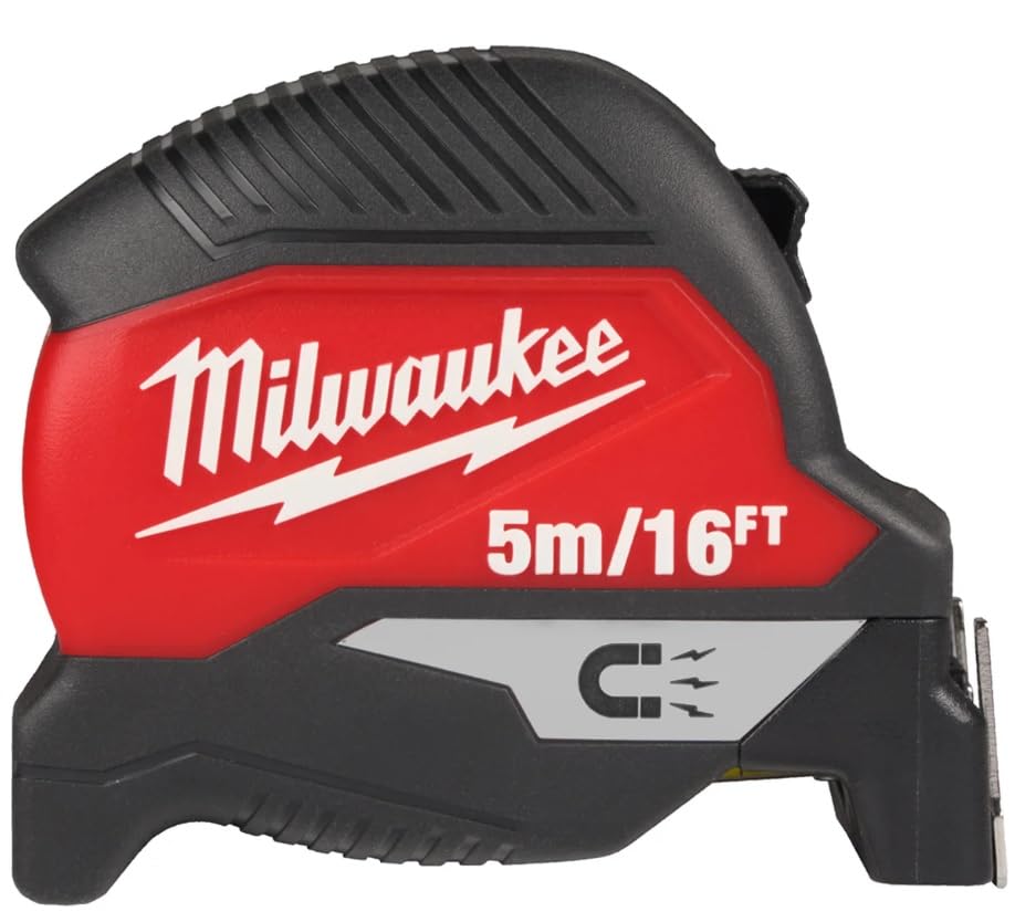 Milwaukee 4932498769 5m/16ft Gen 4 Premium Magnetic Tape Measure, Red