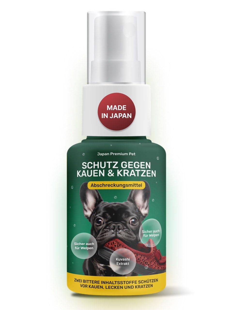 Spray Correcteur de Comportement pour Chien | Spray Répulsif pour Chien | Spray Anti-Mordillage | Spray d’Éducation Naturel pour Chien | Solution de Dressage | Spray Amer Sans Alcool 100 ml