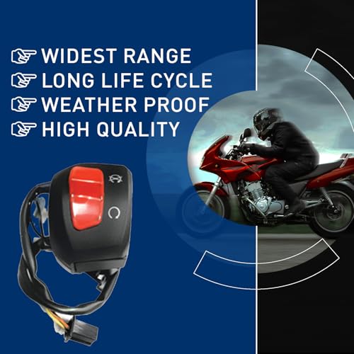 Image of inchUno Minda SW-0666CX Handle Bar Switch (Right Hand Side) With Self Start- 4 Pin Female Coupler, 2 Short Wires For Maruti Suzuki Gixxer GSX 150 inch