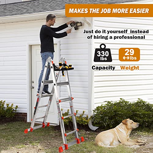 Soctone SL002 Ladder, A Frame 4 Step Extension Ladder thumb #6