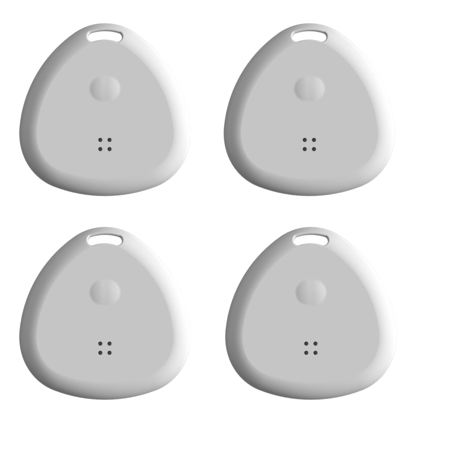 4 White Packs Key Finder, Bluetooth Tracker Locator Pairs with Apple Find My (iOS only), Item Finder for Keys,Wallet,Pets,Bag,Backpack and Suitcase, 400ft Range Smart Tracker Tags, Compatible with iOS