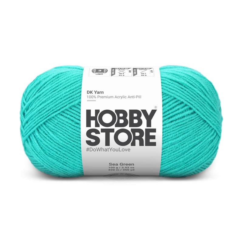 Image of DK Solid Yarn - Anti-Pill Acrylic Solid DK Yarn for Crochet & Knitting Everyday Essentials (1 ball /100 g) - Sea Green 5048 | Magic Needles