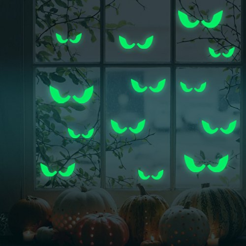 Lucky Shop1234 Unique Decal Halloween Wall Decal Fluorescent Wall Stickers Halloween Decoration (Fluorescent Eyes)