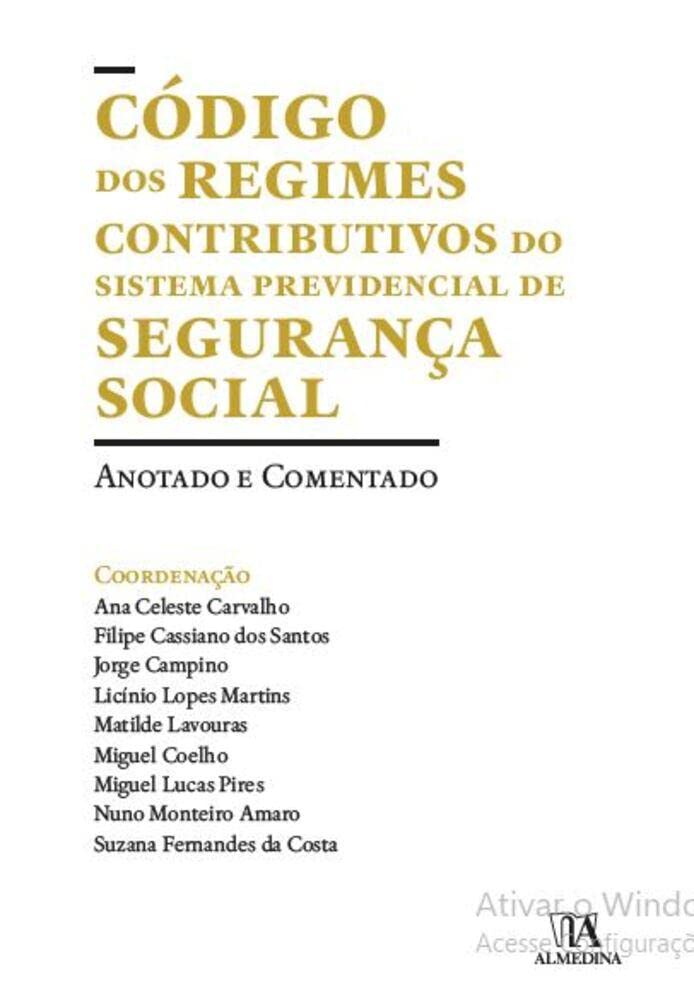 Capa de Código dos Regimes Contributivos do Sistema Previdencial de Segurança Social: Anotado e Comentado