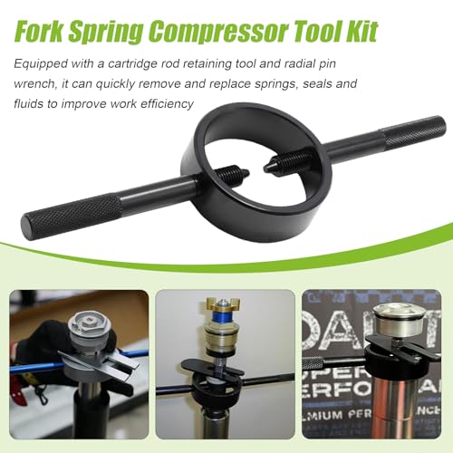 Image of Universal Motorcycle Fork Spring Compressor Tool Kit, Radial Pin Spanner and Cartridge Rod Holding Tool, Suitable for All 50cc-1300cc Motorcycle