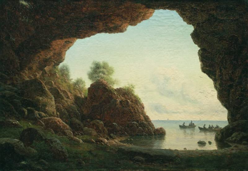 Tableau la vue d'une grotte Lagorio 60x90cm poster mural art de salon impression vintage
