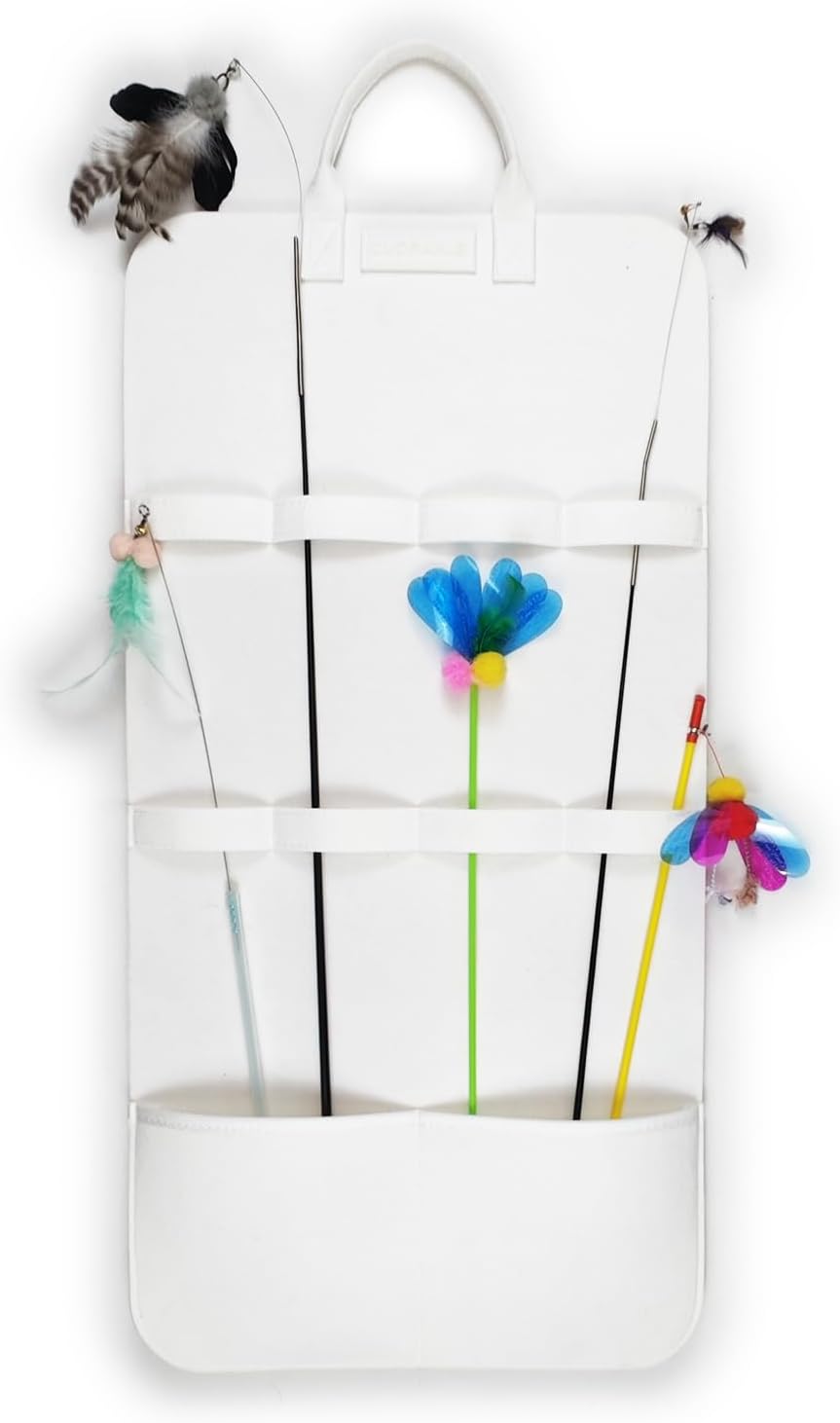 CUDPAXLE Cat Wand Toy Storage Hanging Bag.Cat Teaser Wand