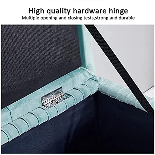 Banc rabattable ottoman de rangement capitonné en velours marron chic - 7