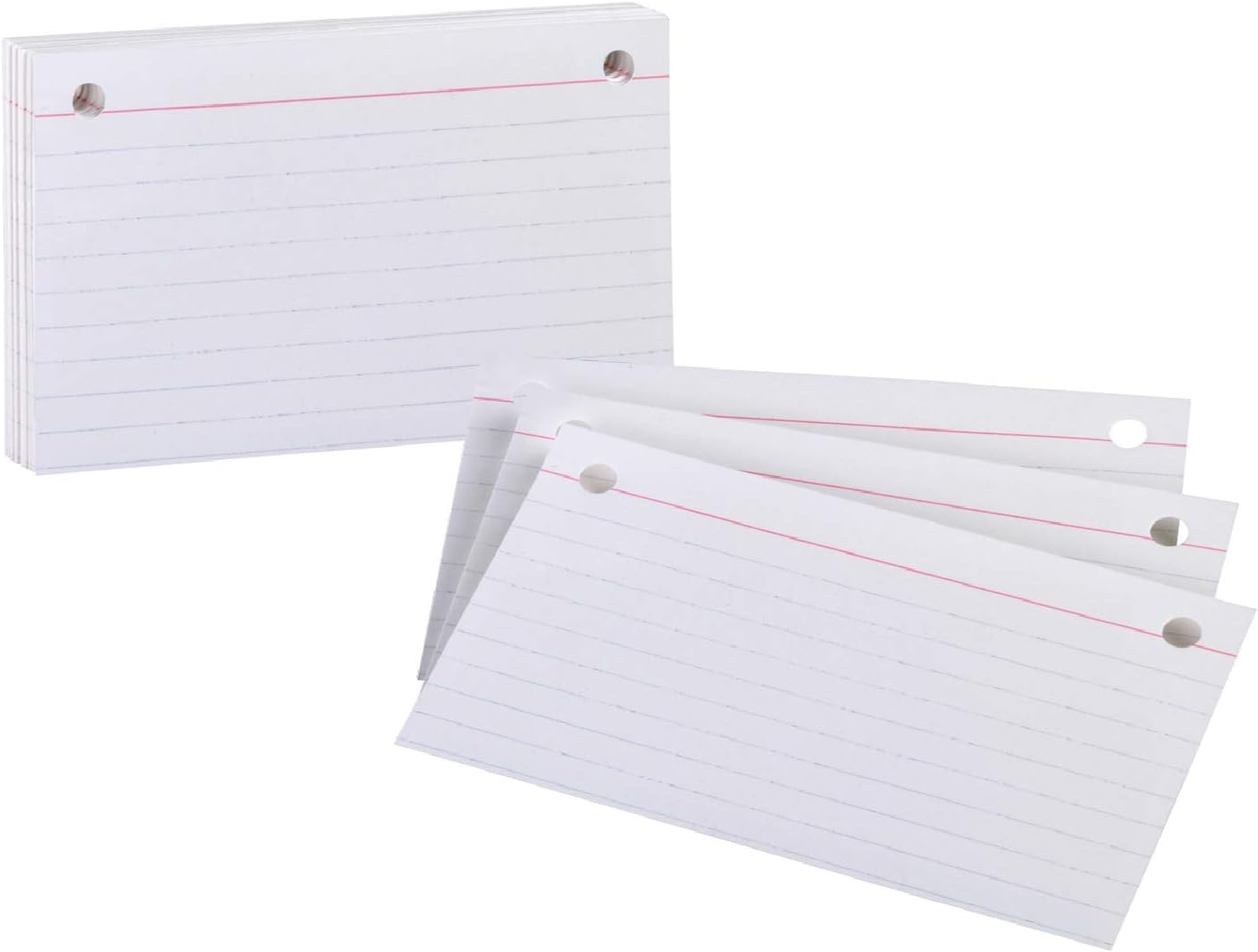 OxfordIndex Card Binder Refills, White, 2 Hole Punched, 50/PK (73571)