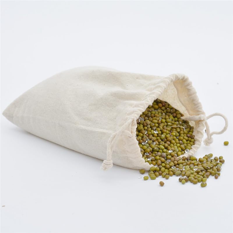 Geschenkbeutel 10/20 Stück Baumwolltaschen mit Kordelzug, Geschenkverpackungsbeutel, for Organisieren von Lebensmittelsäcken in verschiedenen Größen(20 pcs,20x30cm)