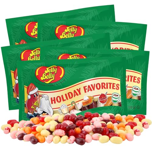 Needzo Festive Candy Assortment, Holiday Favorites Jelly Beans, Christmas Stocking Stuffers, 1 Ounce, Pack of 5
