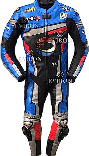Combinaison de moto 2 pièces en cuir multicolore (noir...