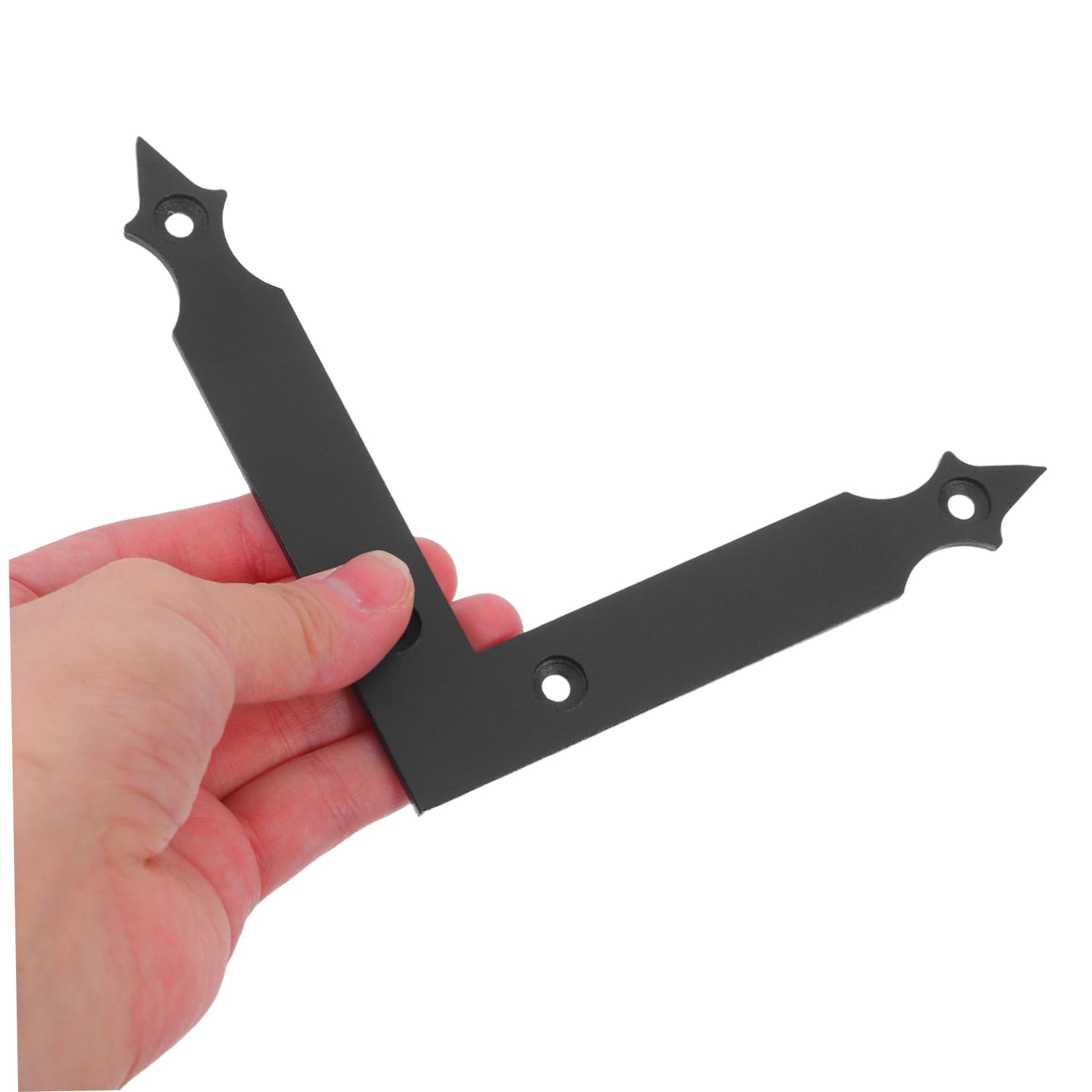 Zerodeko Staffe Angolari Stile Rustico Nero in Acciaio al Carbonio Set 4 Pezzi Supporto Decorativo Resistente e Funzionale per Porta da Garage e Cancello da Giardino